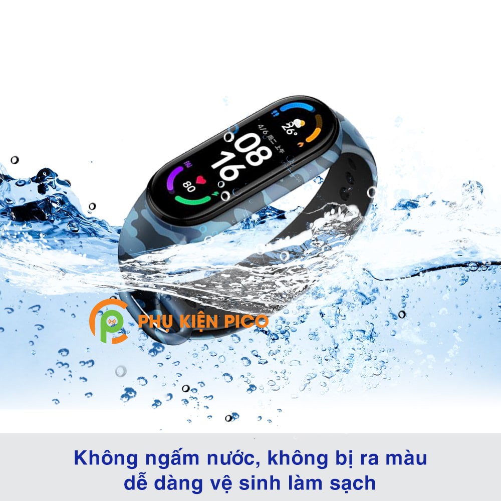 Dây đồng hồ Xiaomi Mi Band 6 cao cấp siêu mềm phong cách camo rằn ri nhiều màu - Dây silicon MiBand 6