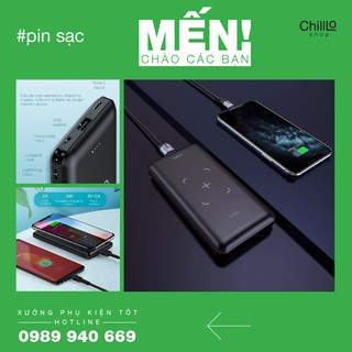 Cục Sạc Dự Phòng 10000mAh HOCO J50 Hỗ Trợ Sạc Không Dây - Pin Sạc Dự Phòng Cho Điện Thoại Cáp Sạc Có Dây Và Không Dây