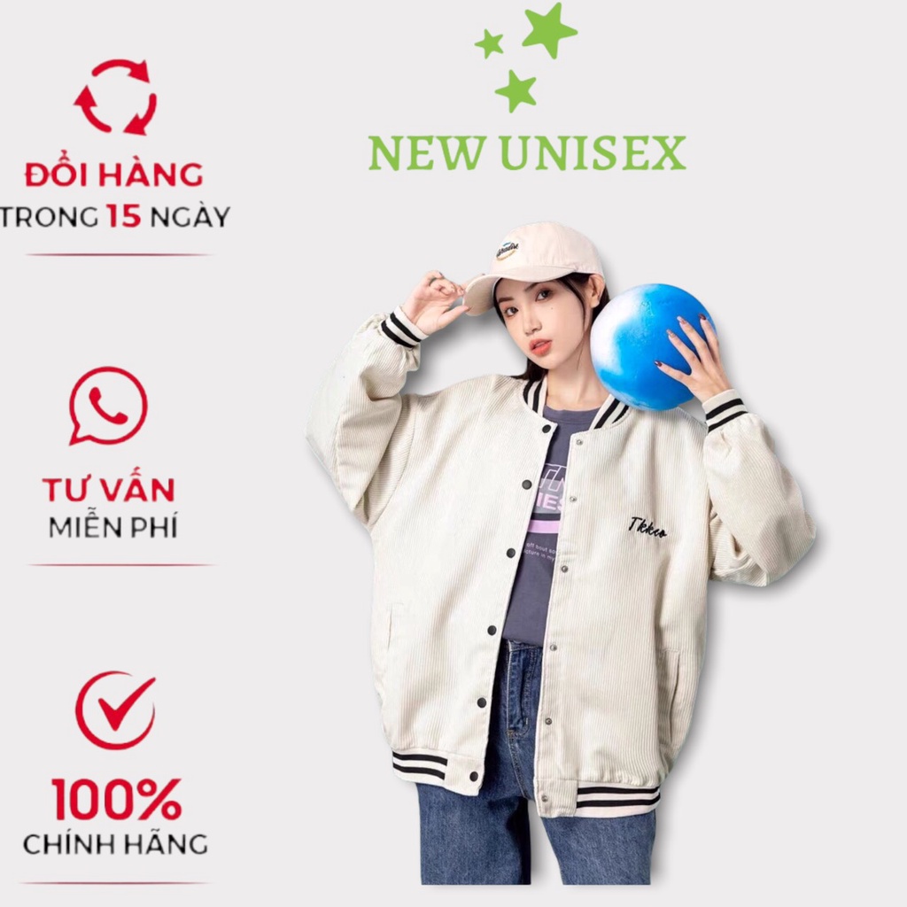 Áo Khoác bomber Nữ chất nhung gân dày dặn From Thụng Unisex(ảnh thật)