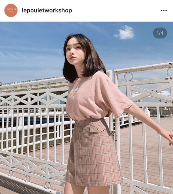 Chân váy PINK CARO | BigBuy360 - bigbuy360.vn