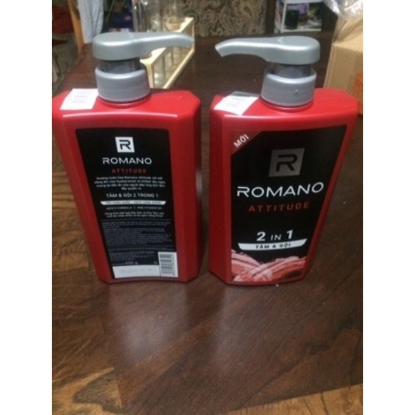 dầu tắm gội romano 2in1 650ml