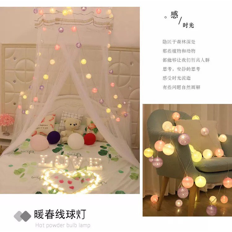 Đèn trang trí cầu mây 5m 20 bóng cực đẹp