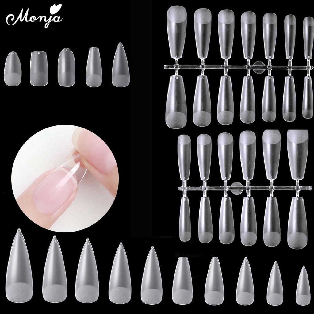 MONJA Bộ 120/240 Móng Tay Giả Làm Nail Chuyên Dụng