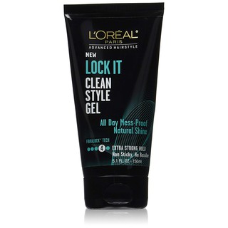 Gel tạo hình cho tóc L'Oreal Paris Hair Care Advanced Hairstyle Lock It Clean Style Gel 150ml (Mỹ)