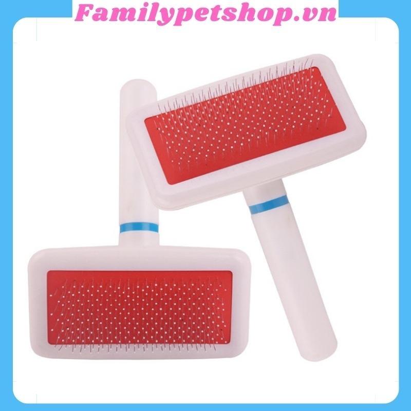 Lược chải lông cho chó mèo chấm bi đầu răng lược-familypetshop.vn
