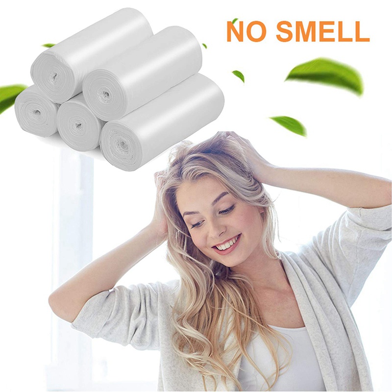 Set 100 túi đựng rác màu trắng có thể phân hủy được (20-30 L)