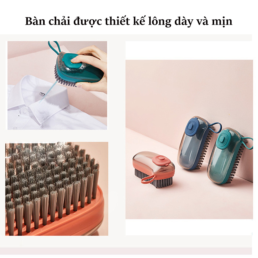 Bàn chải thông minh 3 trong 1 - có hộc chứa xà phòng, 3 loại thay thế để giặt đồ, giặt giày, rửa chén tiện lợi