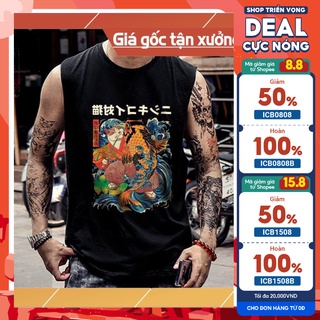 Áo tanktop sát nách 3 lỗ hot trend tập gym thể thao chất cotton FREESIZE 40-75KG