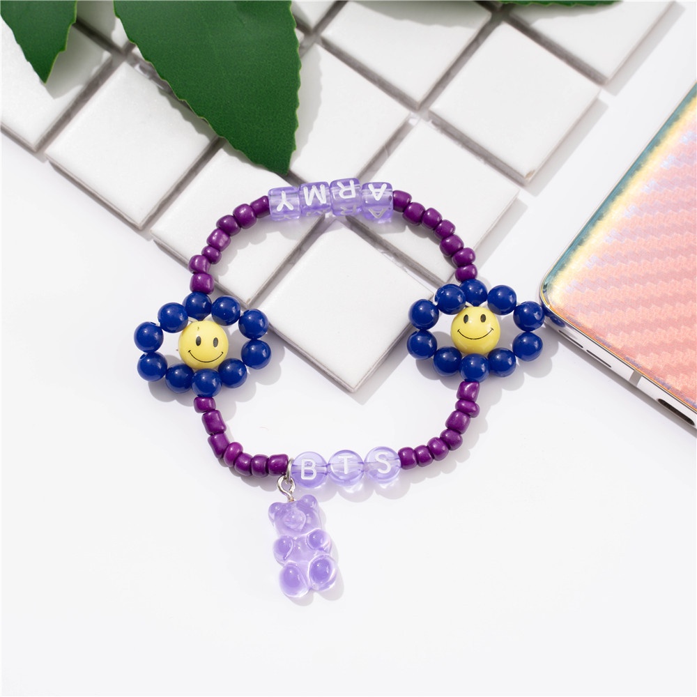 Vòng Tay Mặt Kim Loại Khắc Chữ Cho Fan BTS