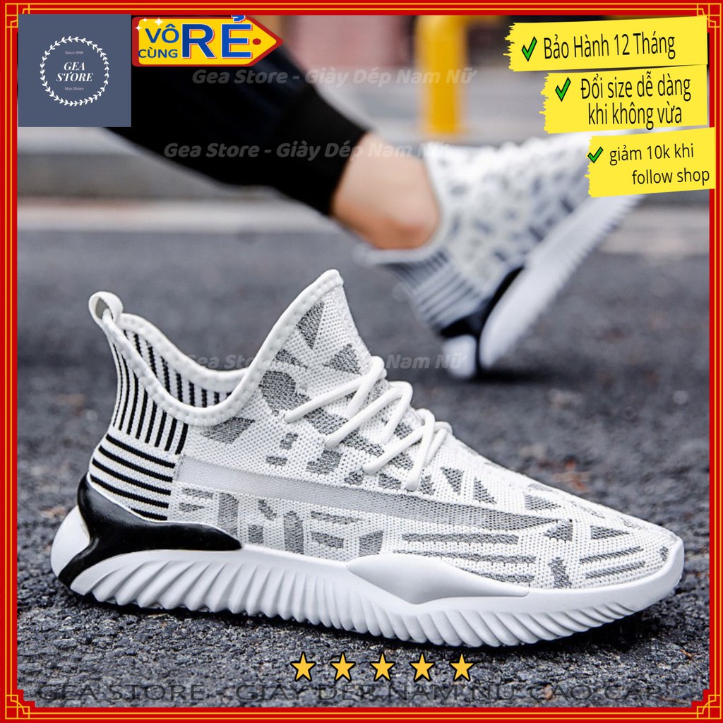 Giày sneaker nam lưới cam đen gea, giày tập gym thể thao sport đẹp cao cấp trẻ trung phong cách hàn quốc - Mã GEATT03