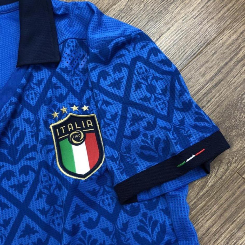 Bộ quần áo thể thao,áo bóng đá,đá banh đội tuyển Ý - Italia xanh sân nhà 2021-2022 vải gai Thái,mềm,mịn,thấm hút mồ hôi