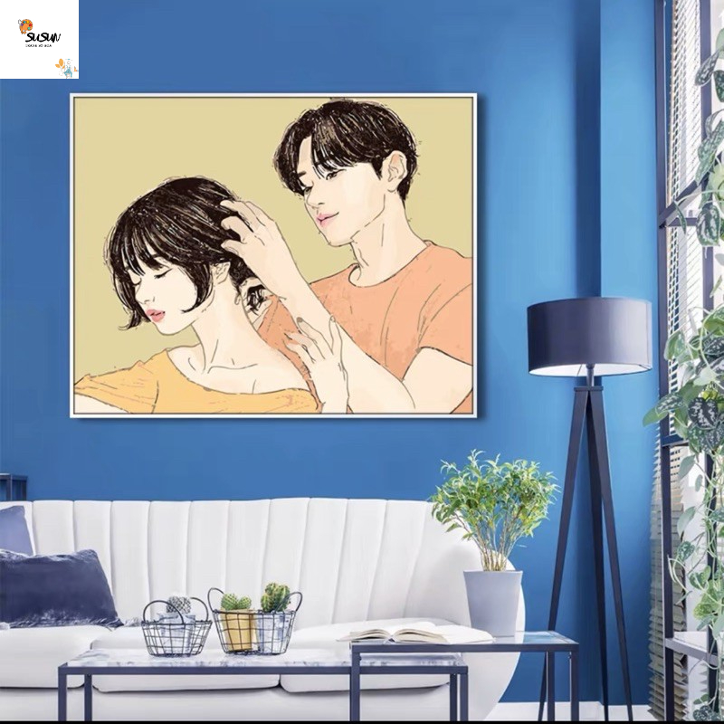 Tranh Sơn Dầu Số Hoá Cặp Đôi