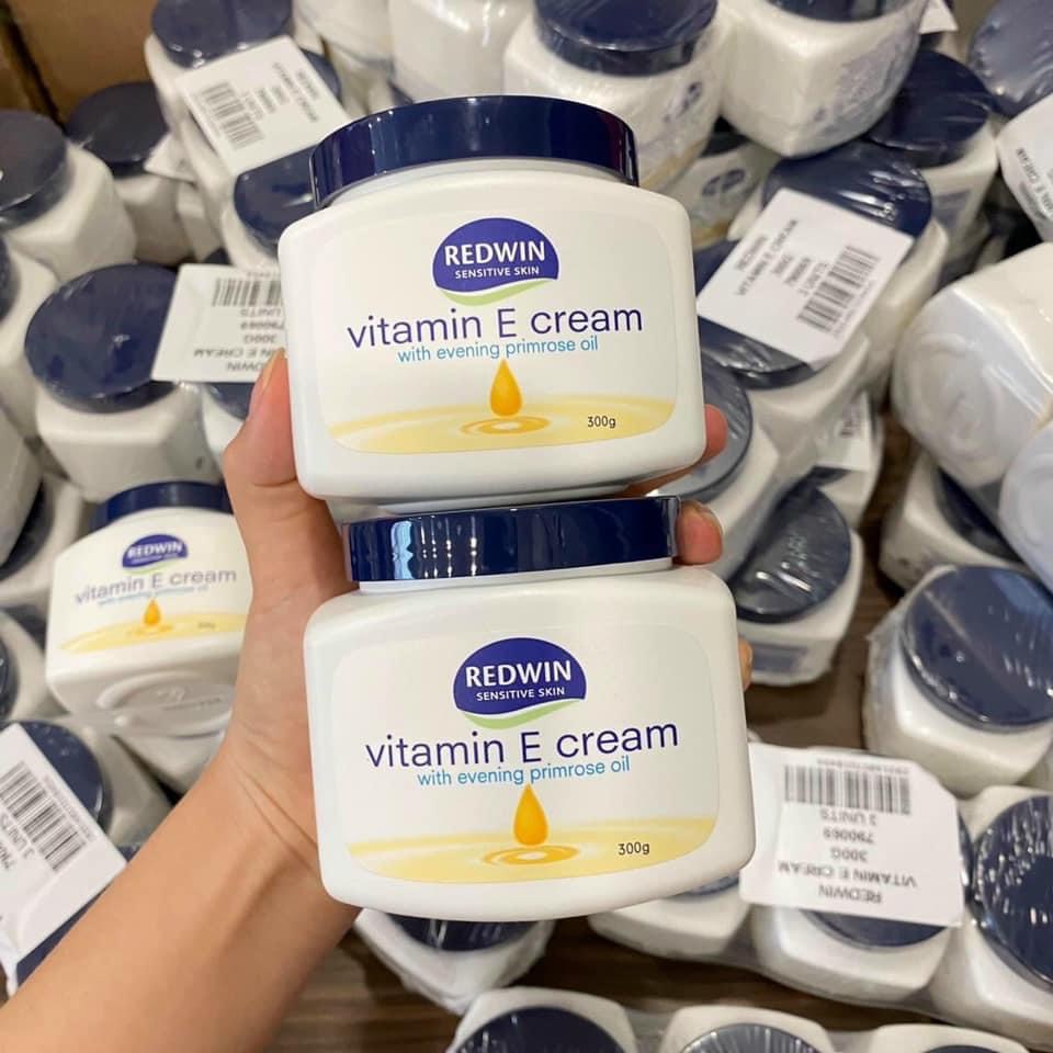 Kem dưỡng thể Redwin Vitamin E Cream Úc, dưỡng ẩm tái tạo da, giúp da mịn màng, chống nứt nẻ khô rát, 300g