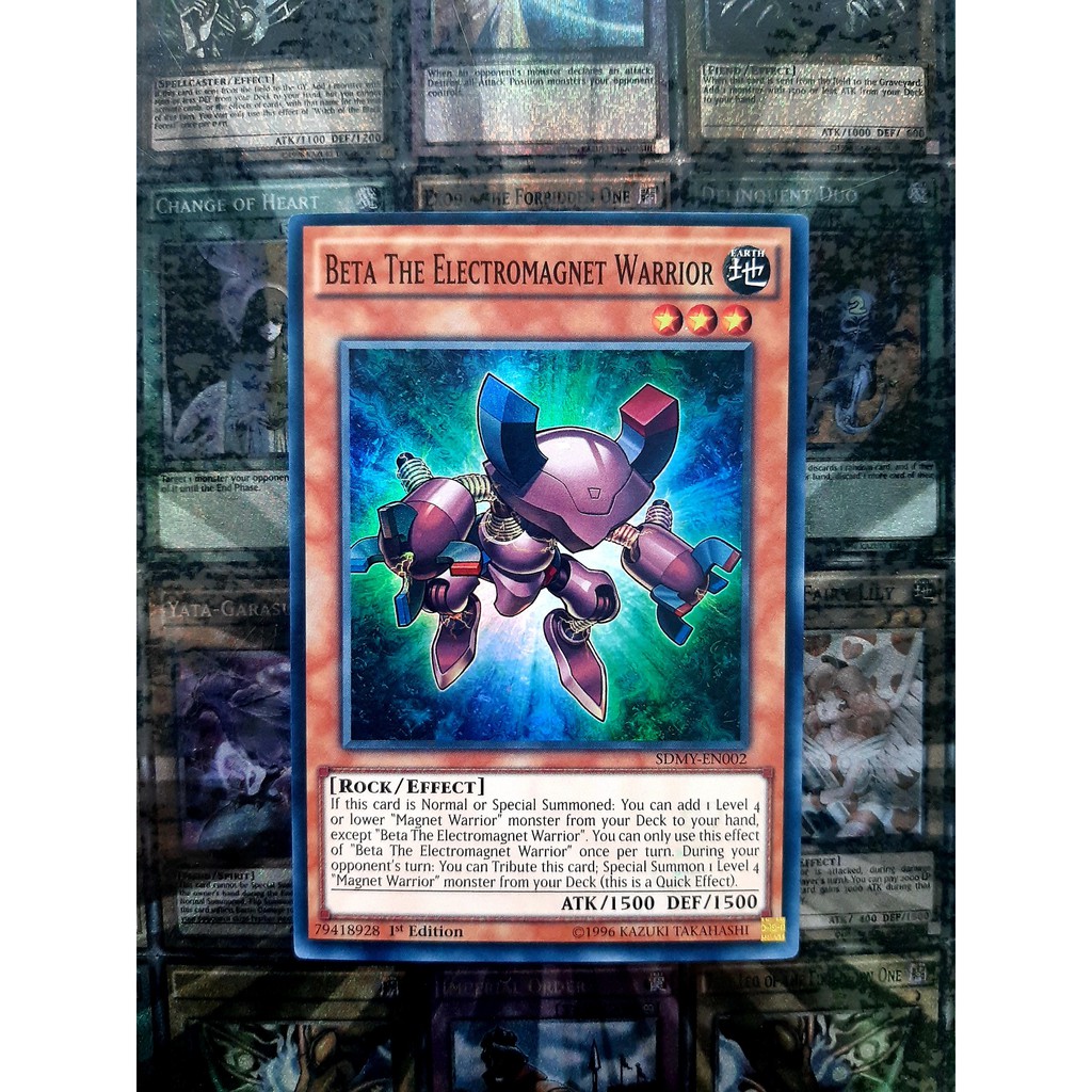THẺ BÀI YUGIOH MONSTER - Beta The Electromagnet Warrior - SDMY-EN002 - Super Rare 1st Edition
