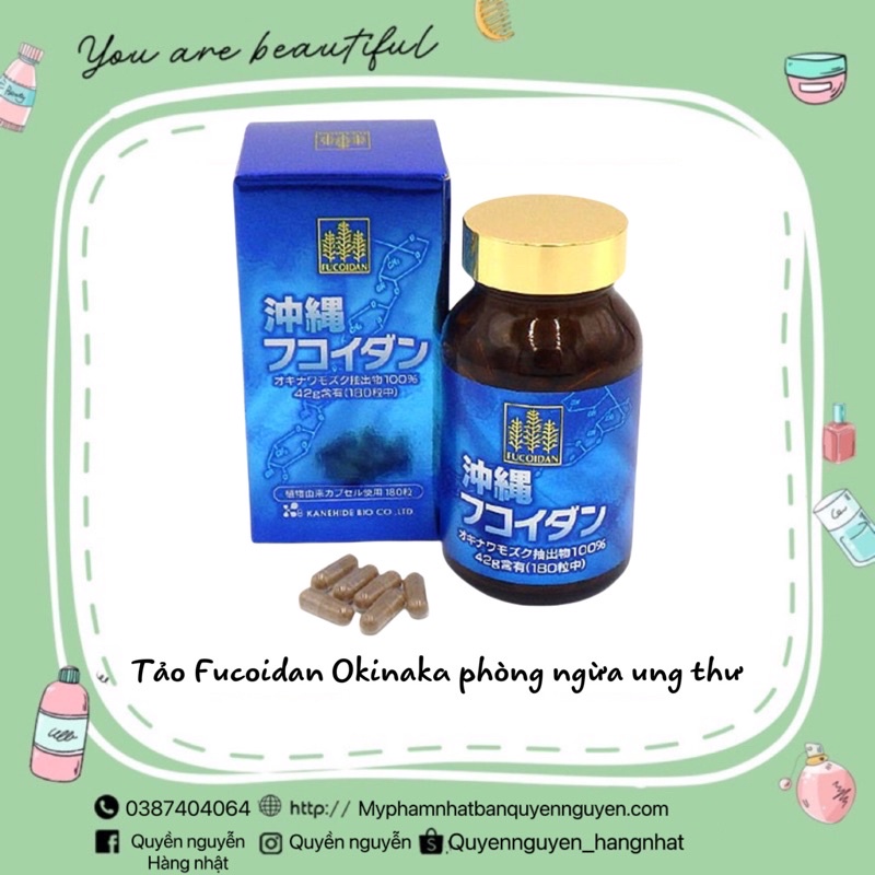 Okinawa Fucoidan Nhật Bản 180 Viên - Hàng chính hãng
