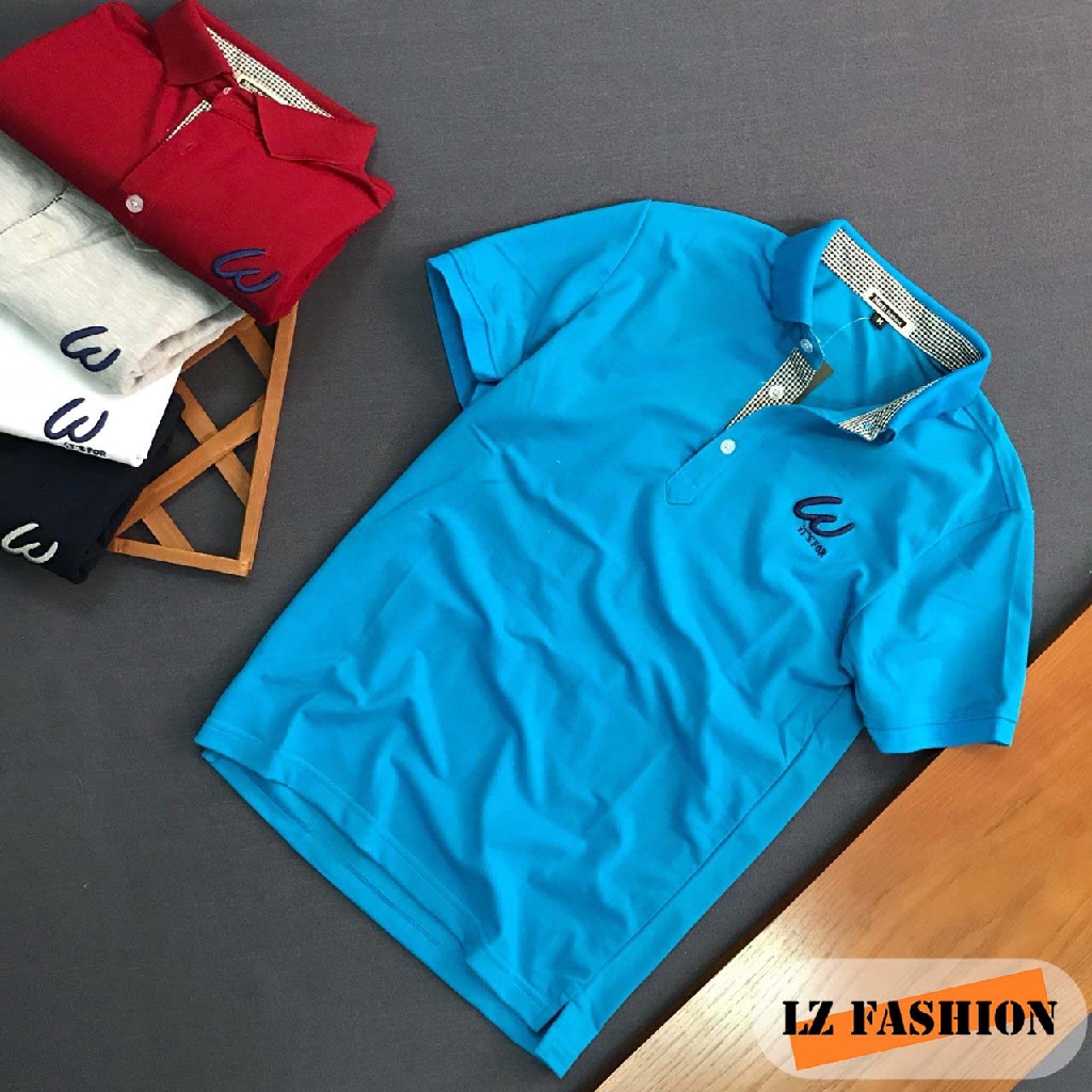 ÁO THUN NAM COTTON CỔ POLO LOGO W THÊU CỰC ĐẸP - LZ FASHION - PS041 | BigBuy360 - bigbuy360.vn