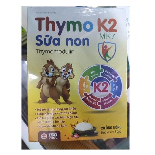 ✅ Thymo sữa non D3 K2 MK7 - Thymomodulin tăng sức đề kháng cho bé, Bổ sung kẽm và các vitamin