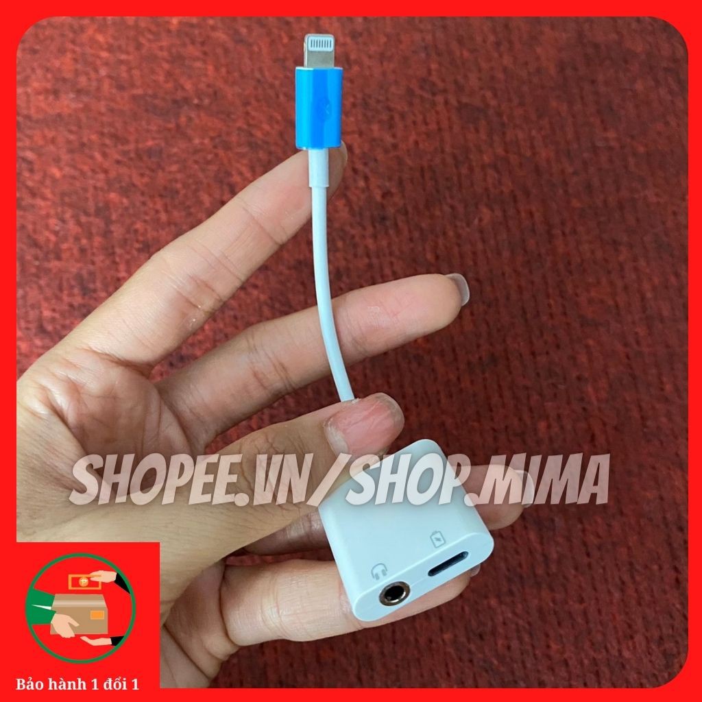 Jack chuyển đổi Lightning Iphone sang tai nghe 3.5 và Sạc Lightning Vừa sạc vừa nghe