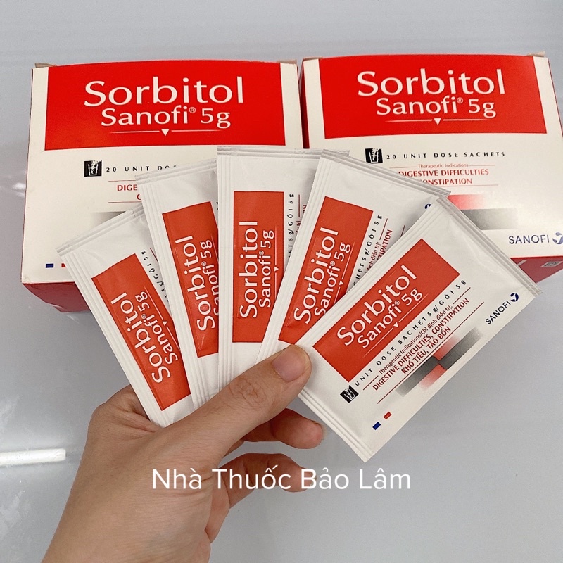 Sorbitol Sanofi 5g - nhuận tràng, giảm táo bón, khó tiêu