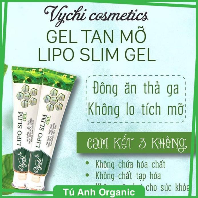 Gel tan mỡ/Kem tan mỡ - LIPO SLIM GEL VYCHI - giảm 3-5cm vòng bụng sau 1 TUẦN .