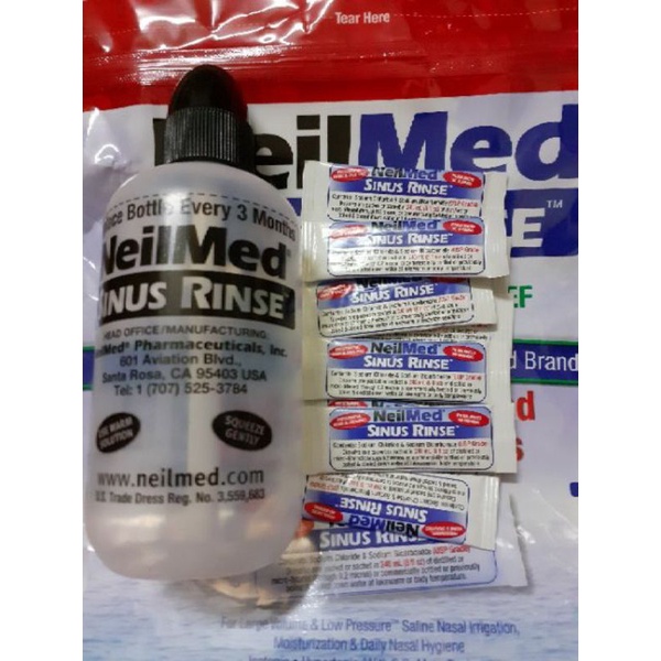 Bình rửa mũi 240ml neilmed kèm 50 ,100, 150 muối