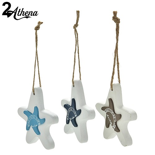 Phụ kiện treo tường trang trí hình cá/ sao biển bằng gỗ