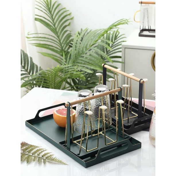 Úp ly, úp cốc tay cầm gỗ tre cao cấp phong cách Bắc Âu mẫu mới 2021