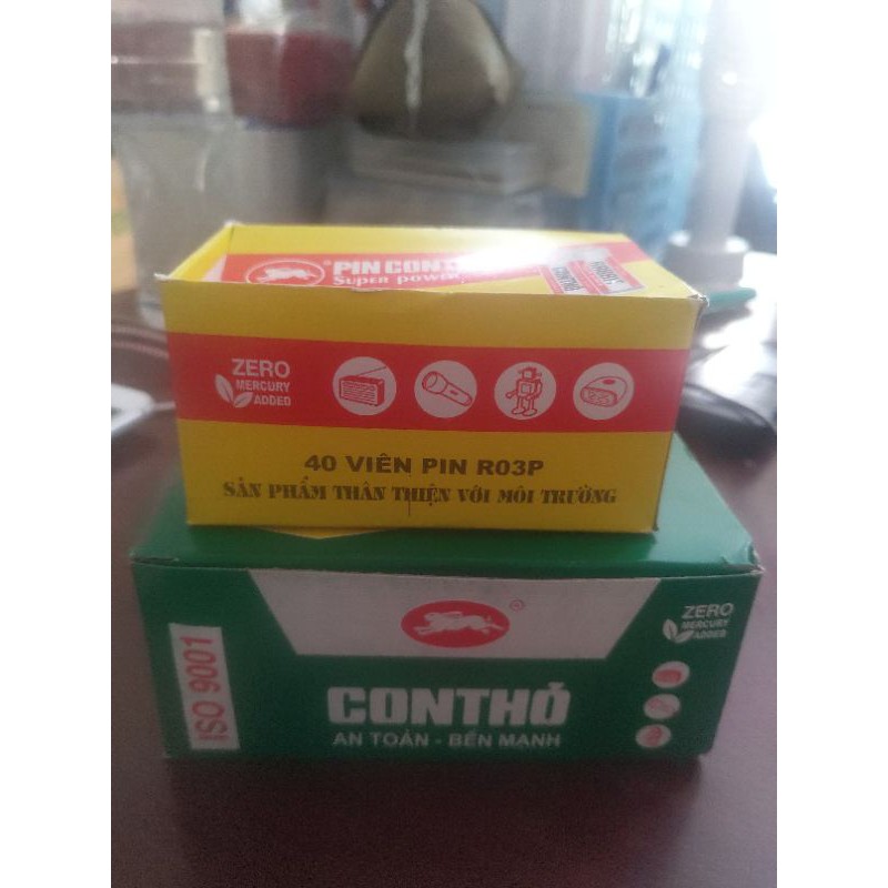 Com bo 5 hộp pin con thỏ 2A và 1 hộp pin 3A