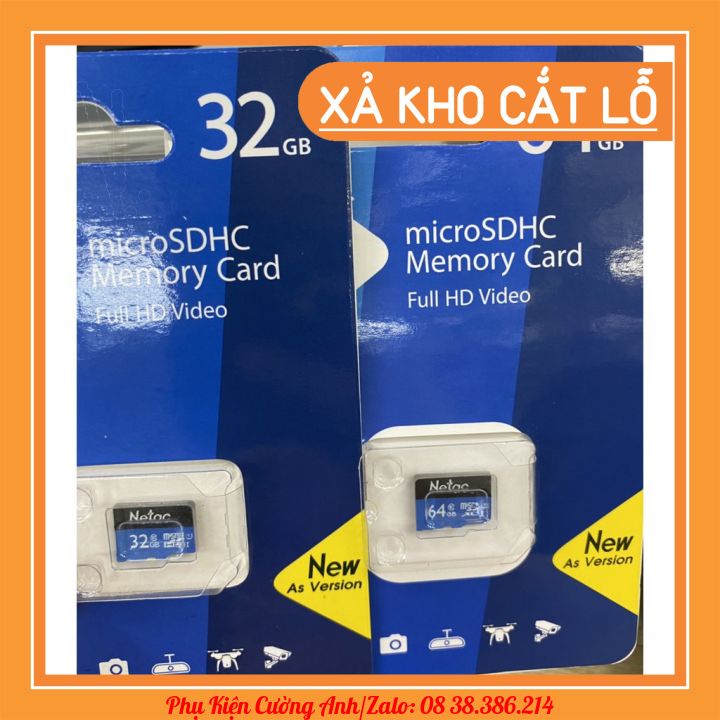 Thẻ nhớ tốc độ cao Netac class 10 dung lượng 16/32/64 GB tiện dụng ( Giá sốc ) | BigBuy360 - bigbuy360.vn