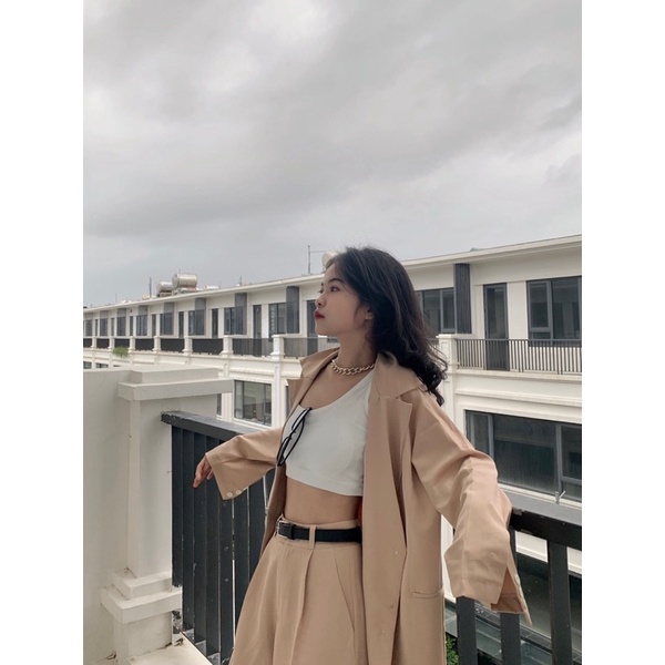 Set vest nữ oversize phong cách Hàn