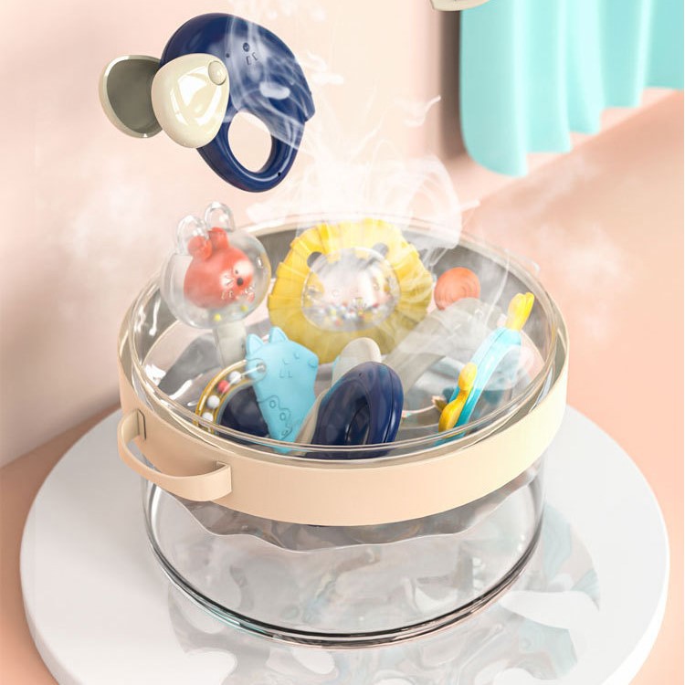 Xúc xắc gặm nướu lục lạc nhựa ABS an toàn cho bé bộ 10 món hộp gấu có nhạc HALIBABY XX11