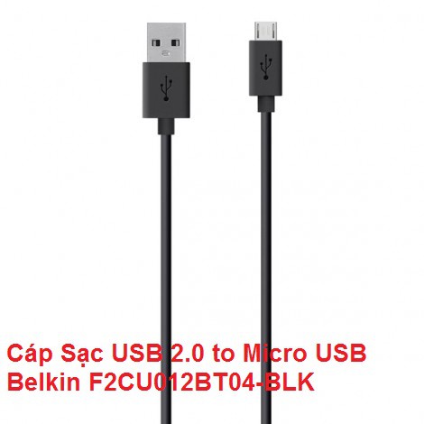 Cáp Sạc USB 2.0 to Micro USB Belkin F2CU012BT04-BLK