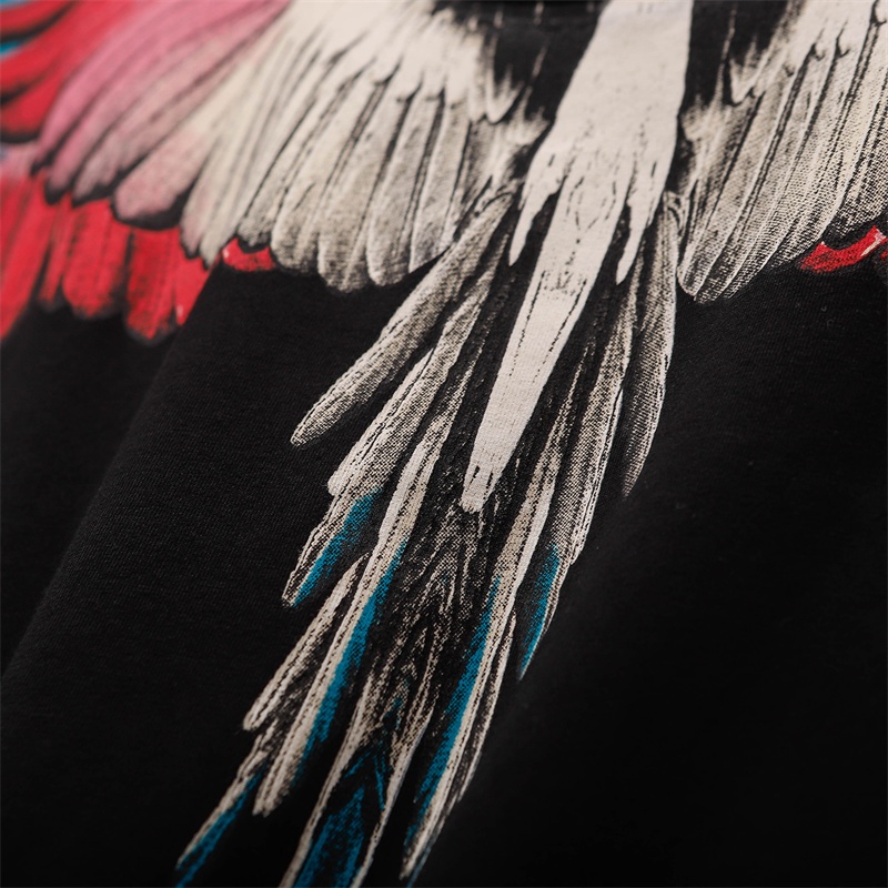 Áo Thun Cotton Tay Ngắn In Hình Đôi Cánh Plus Size Unisex