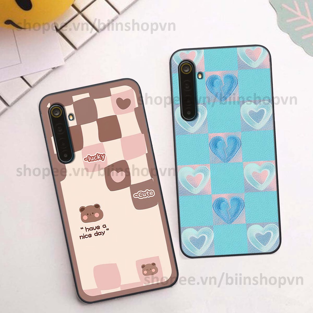 Ốp Realme 6 / 6 Pro caro trái tim nhiều màu sắc, đầy cá tính, khẳng định phong cách