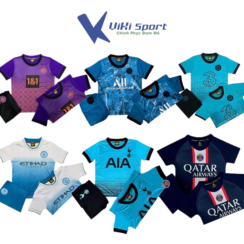 Bộ quần áo đá bóng cho trẻ Từ 10kg đến 45kg SV01 - ViKi Sport