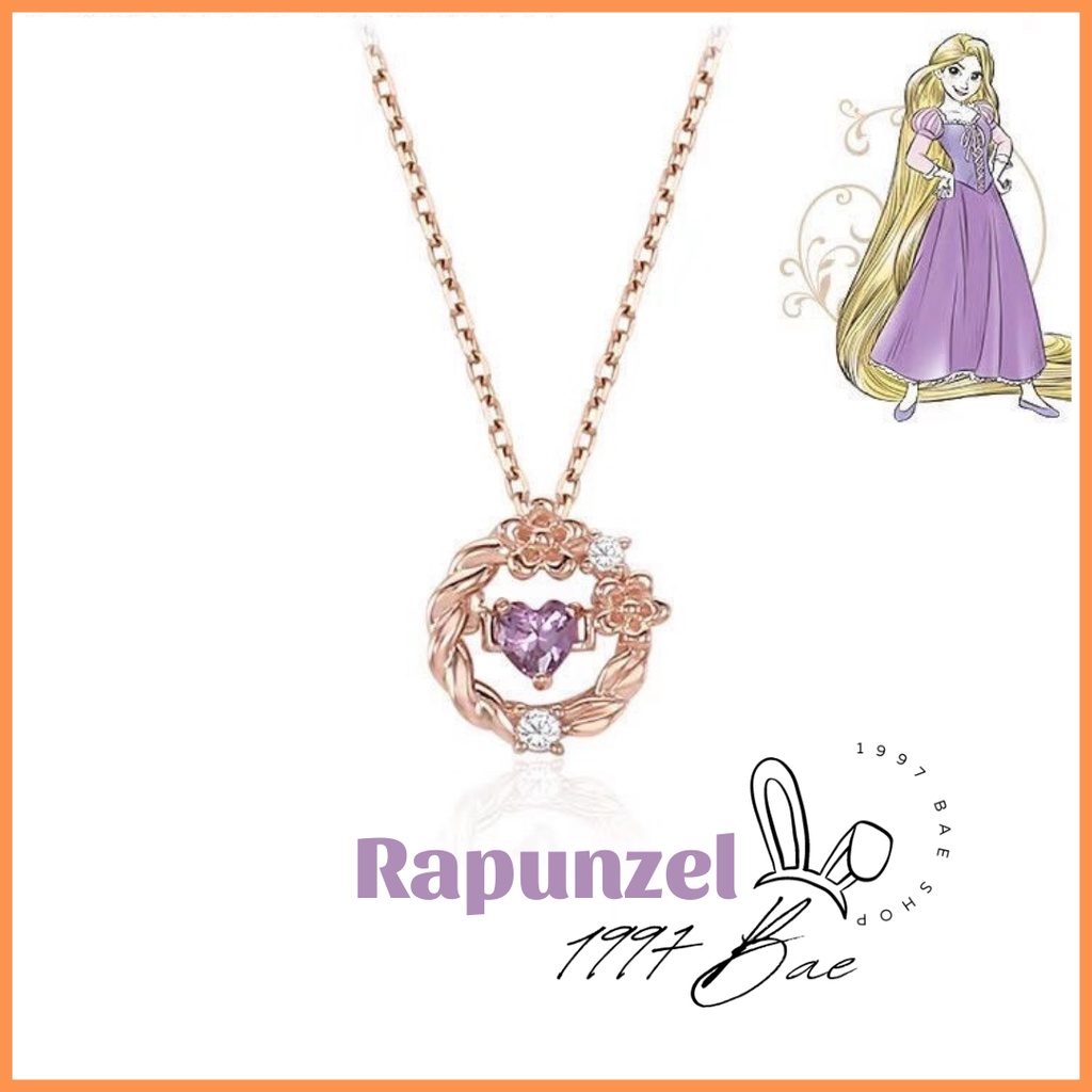 Dây chuyền công chúa Disney Dancing Heart bạc 925 mạ vàng cao cấp không đen không gỉ