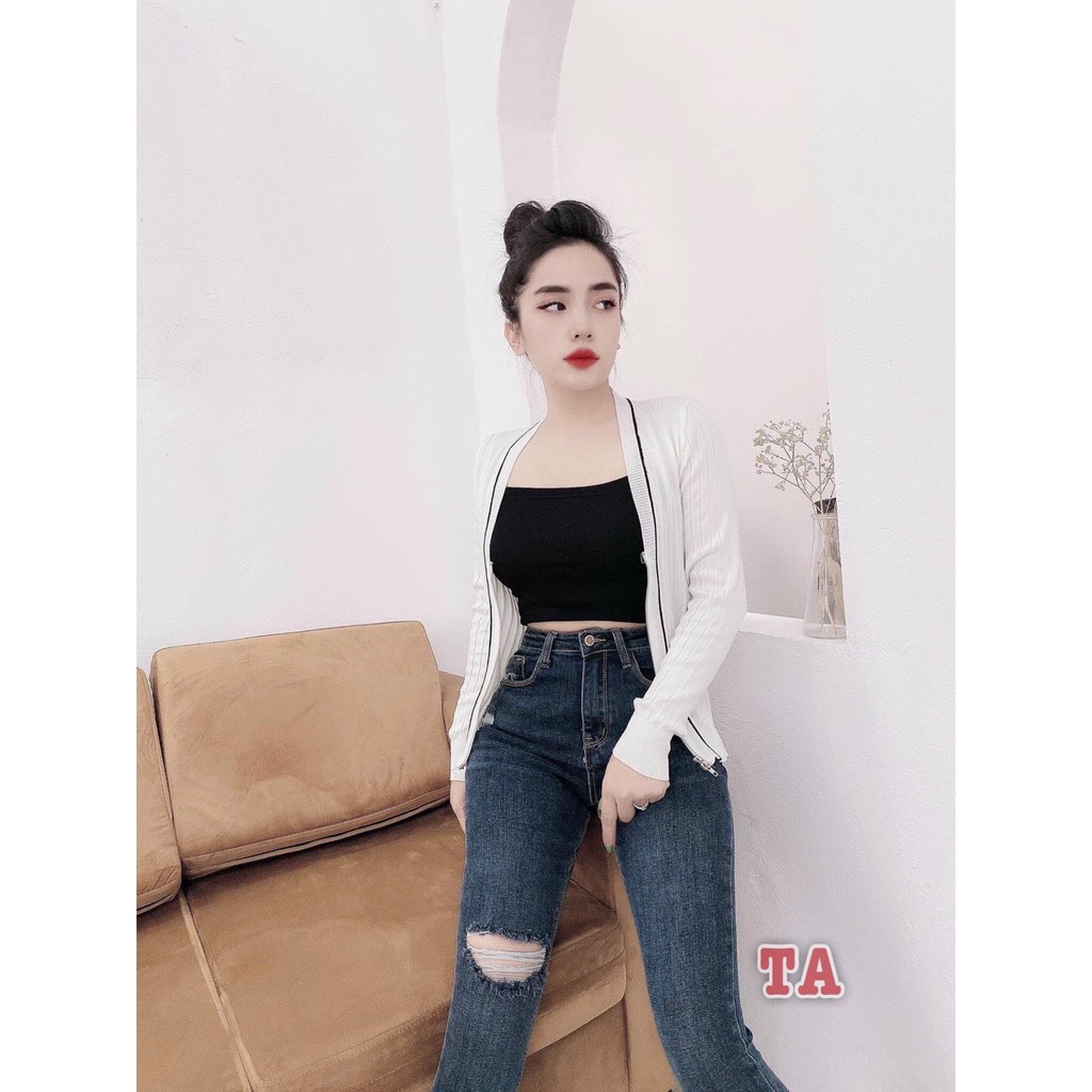 [SALE 30%] [Có video] Áo khoác cardigan kéo khóa, len mongtoghi rất đẹp | BigBuy360 - bigbuy360.vn