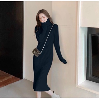 Váy Len Body Cổ Lọ Siêu Xinh