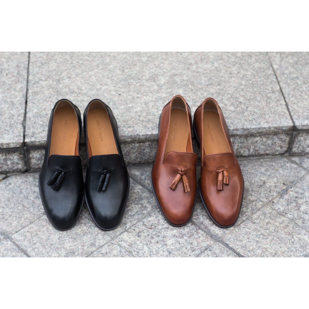 Giày tây nam da bê Loafer thủ công cao cấp H 02 của thương hiệu Handuman