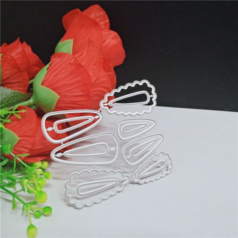 Khuôn Cắt Giấy Kim Loại Hình Kẹp Tóc Dùng Để Trang Trí Thiệp / Scrapbook