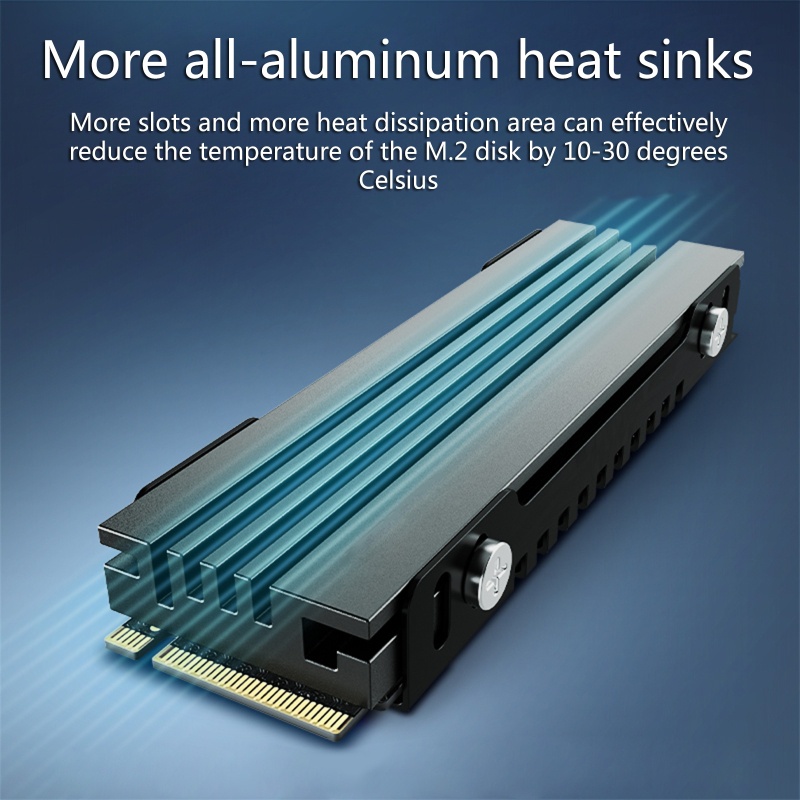 Bộ Tản Nhiệt Bằng Nhôm zzz 007 Cho M 2 SSD PC NVME 2280