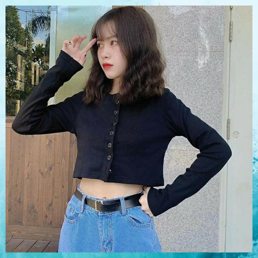 [FreeShip] Áo Croptop Nữ Kiểu Tay Dài, Croptop Nữ Tay Ngắn Phong Cách Hàn Quốc | BigBuy360 - bigbuy360.vn