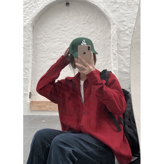 Áo sơ mi form rộng phong cách hàn quốc