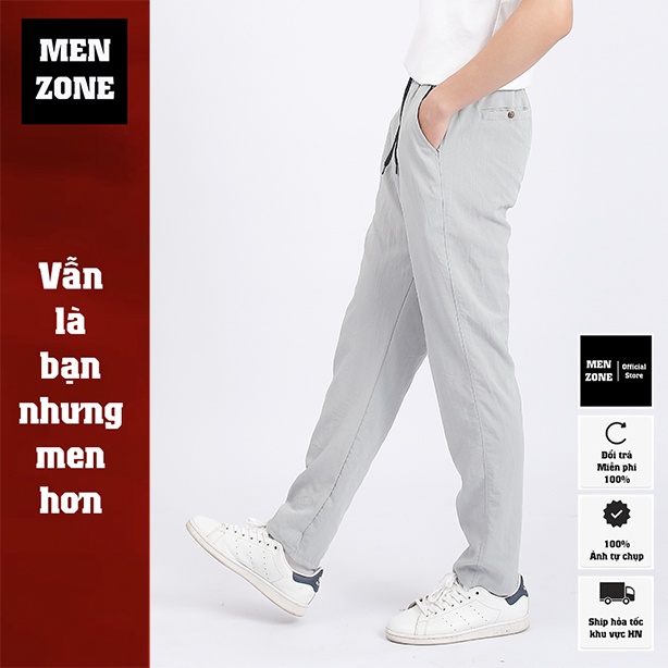 Quần Đũi Dài Nam Cạp Chun Dáng Suông Dây Rút