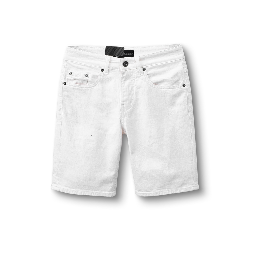 Quần short bò jean nam HEBOZ Color 5M nhiều màu trơn basic chất denim cao cấp co giãn nhẹ chuẩn form slim fit - 00000976