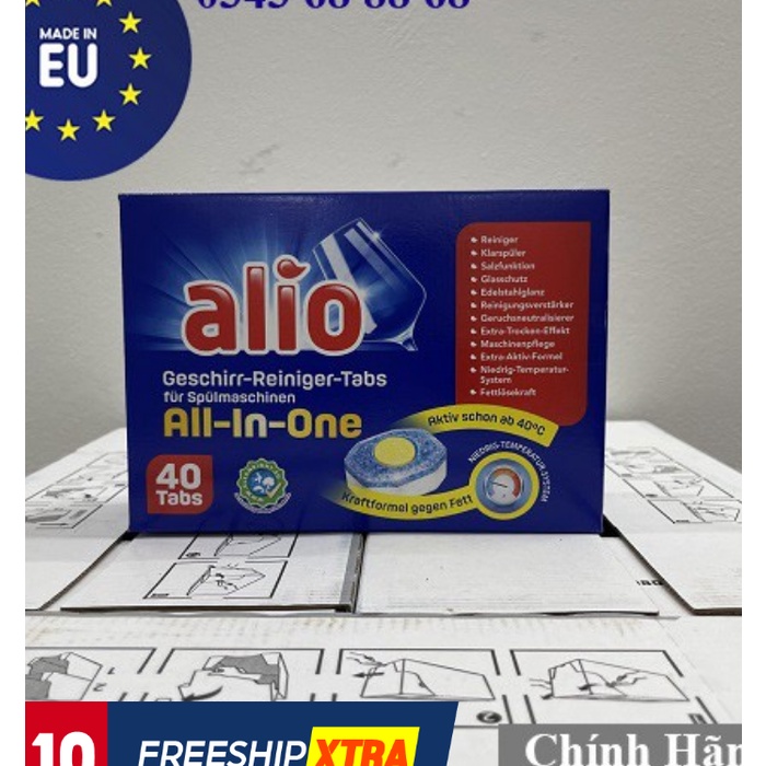 Viên rửa bát Alio  1 hộp 60 viên