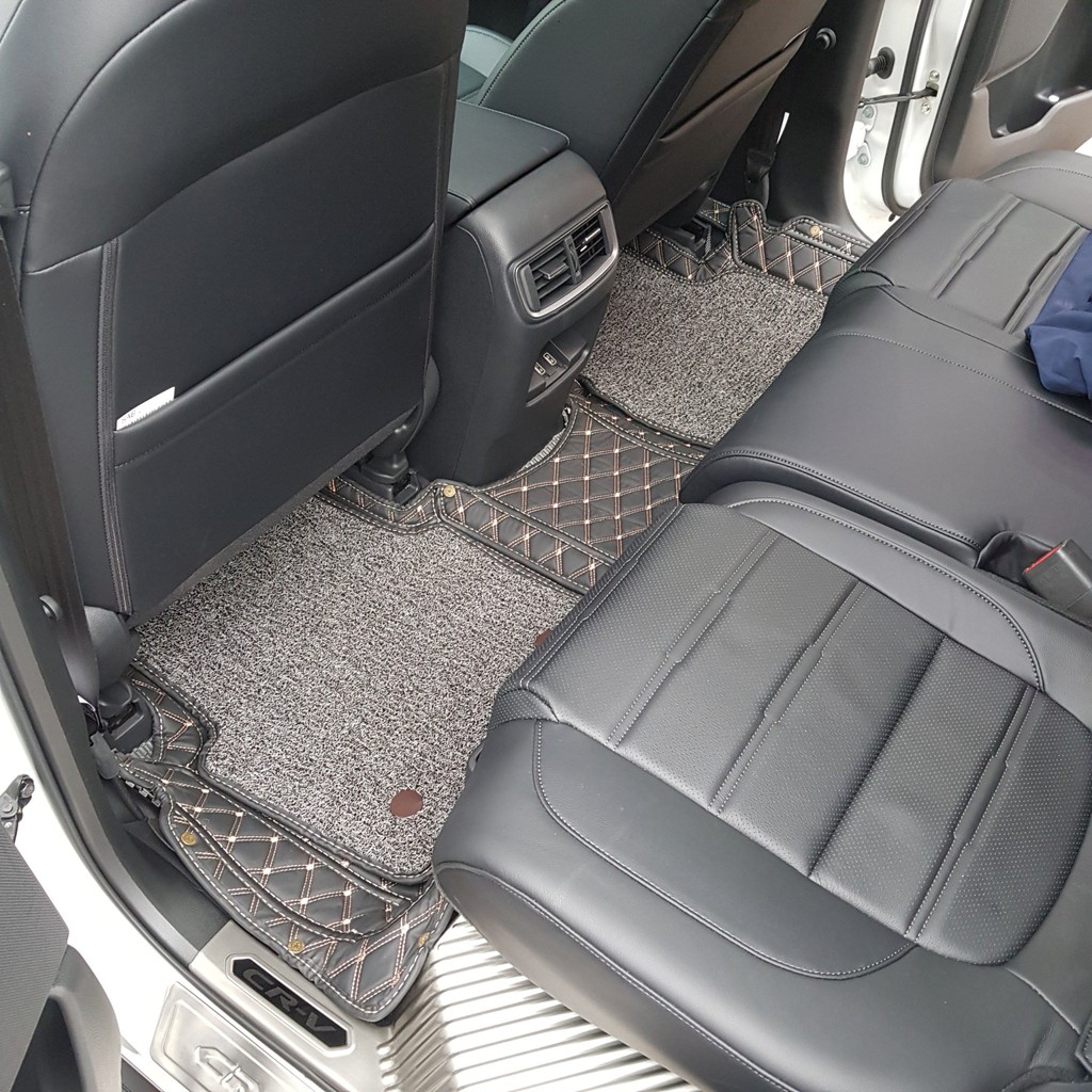 Thảm sàn, lót sàn da 6D cho Honda CRV 2017-2019 kèm thảm rối chống bụi cao cấp
