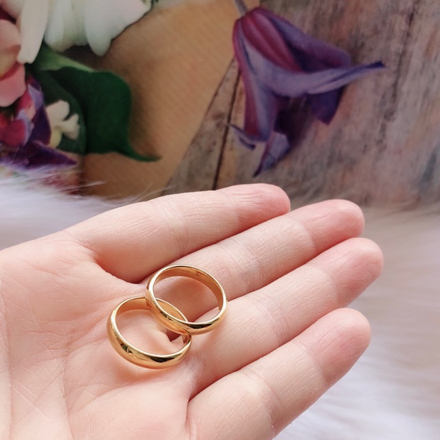 Nhẫn trơn dát vàng 18k cao cấp loại 1 chỉ