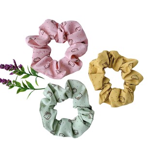 Cột tóc scrunchies mèo kitty dễ thương 10cm