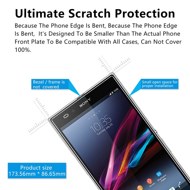 Kính CL SONY XPERIA Z Ultra Cường Lực 9H mài cạnh 2.5D